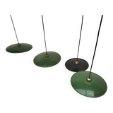 Enameled sheet metal pendant lights