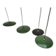 Enameled sheet metal pendant lights