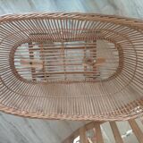 Baby rattan cradle