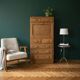 Vintage wooden secretary desk in the style of a professional piece of furniture