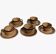 Vintage 1970s stoneware coffee cups and saucers