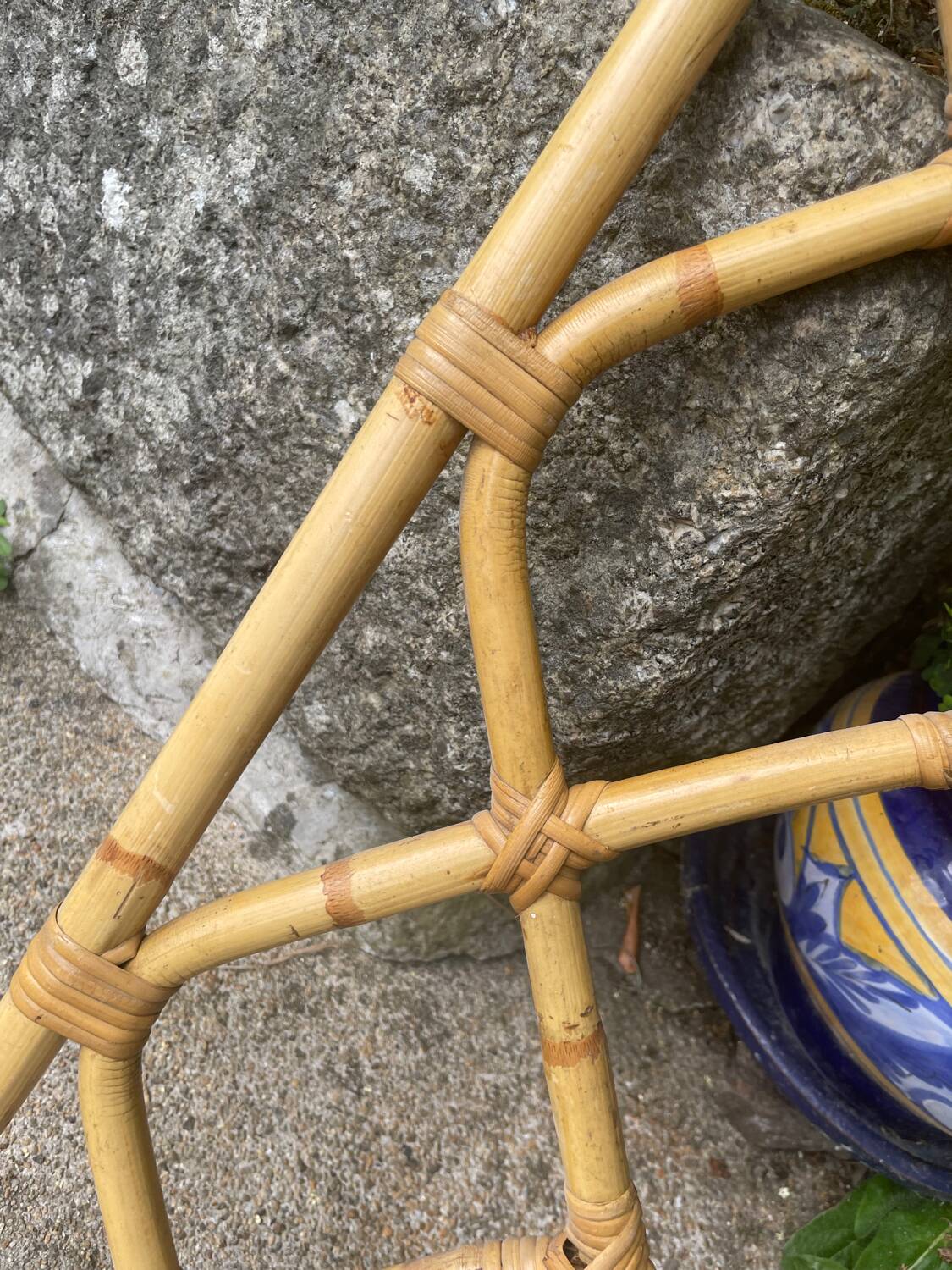 Rattan coat rack from the 70s