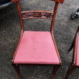 6 stamped English chairs