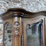 Display Cabinet Silver Cabinet Bookcase Provence Rocaille Louis XV Carved Oak 1960