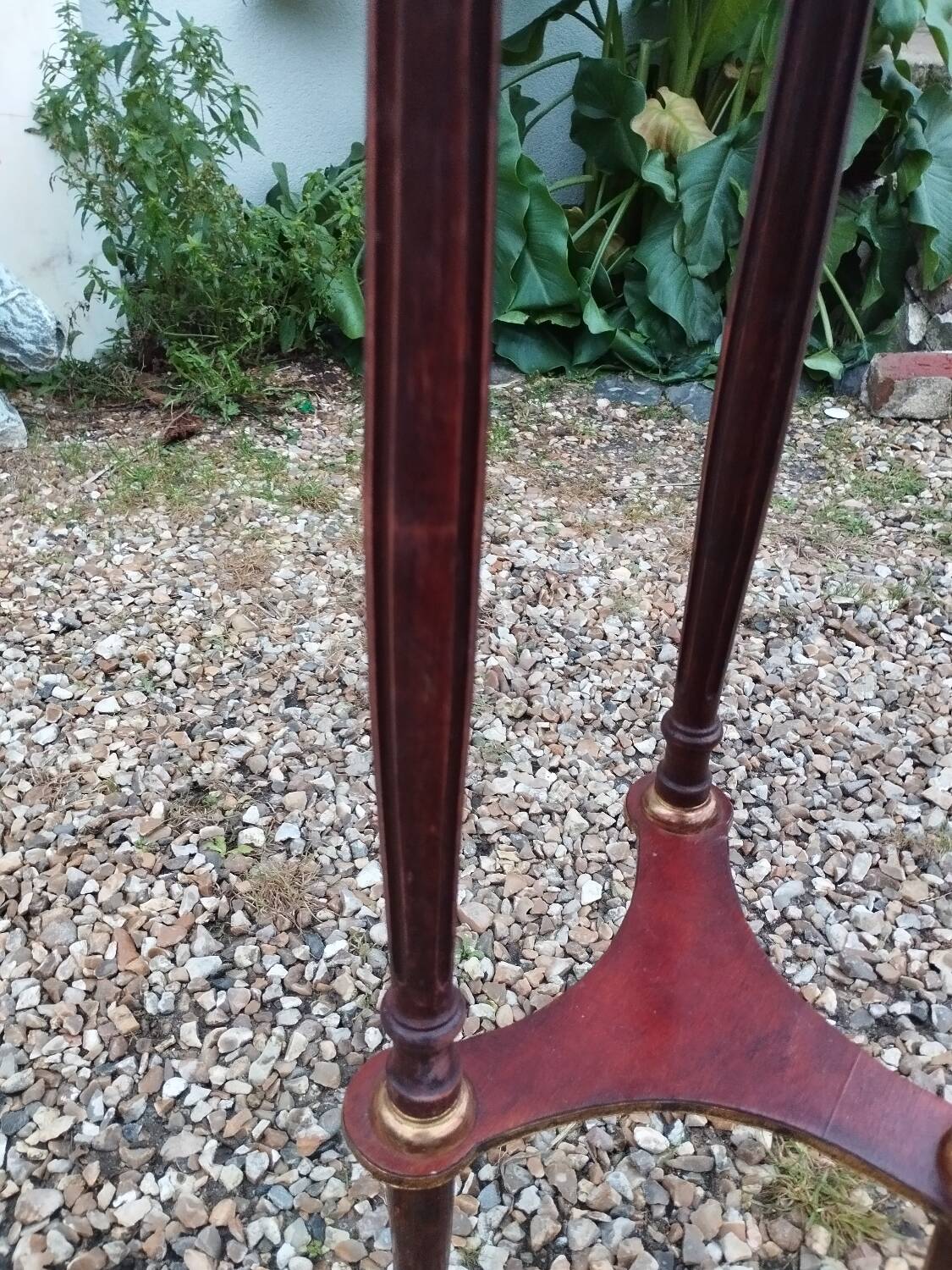 Antique Louis XVI style side table with marble top