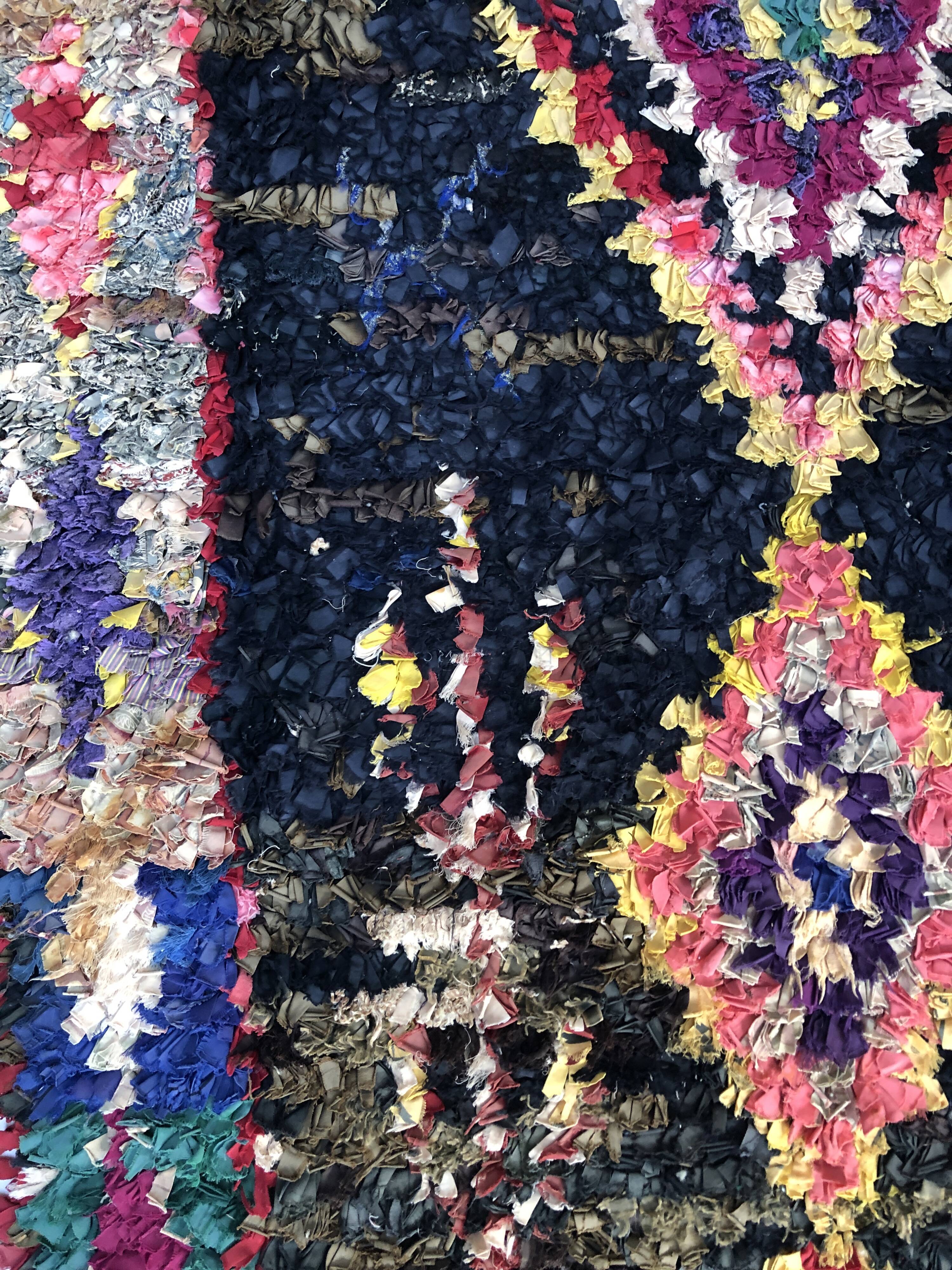 Moroccan Berber carpet Old Boucherouite 2,31x1.11m