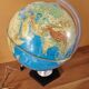 Illuminated globe, world map by Grange Batelière in Paris - 1970