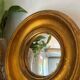 Miroir convexe rond doré miroir de sorcière