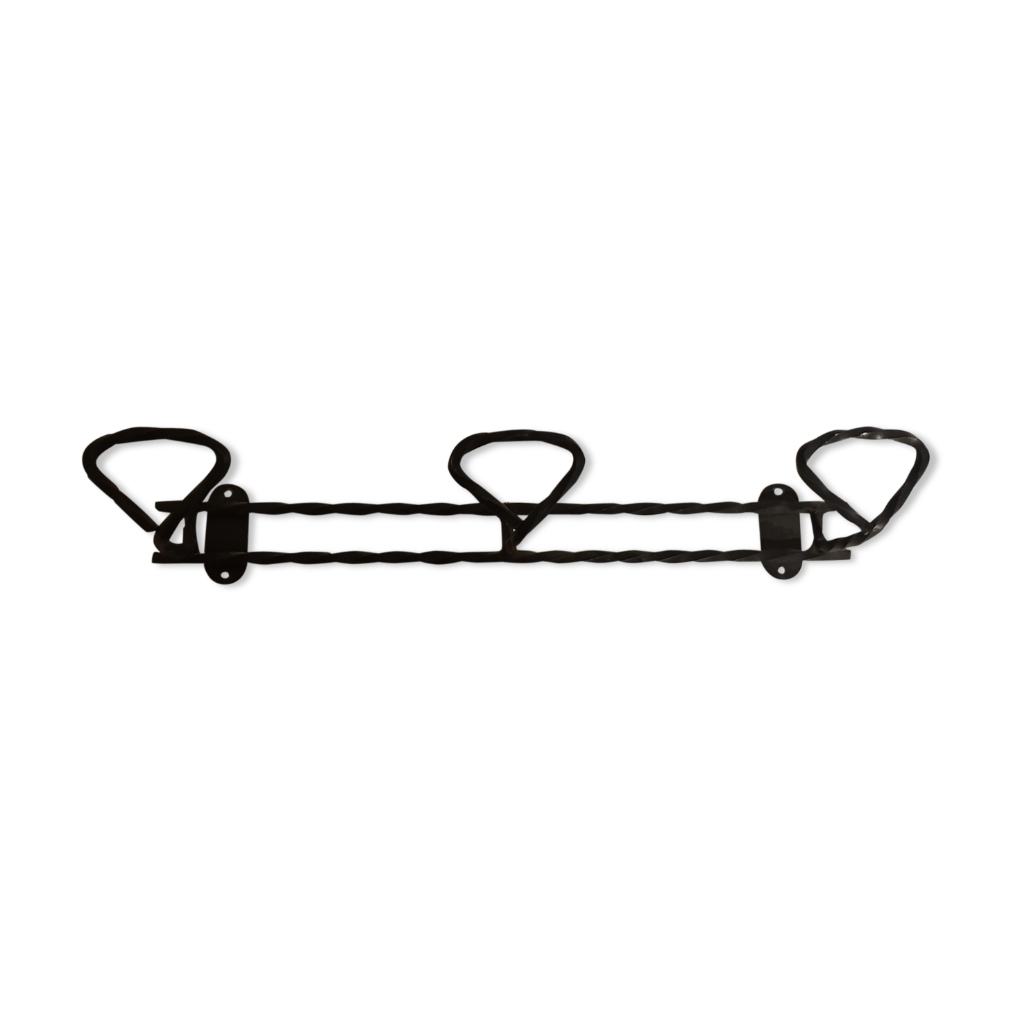 Coat holder 3 wrought iron heads