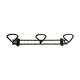Coat holder 3 wrought iron heads