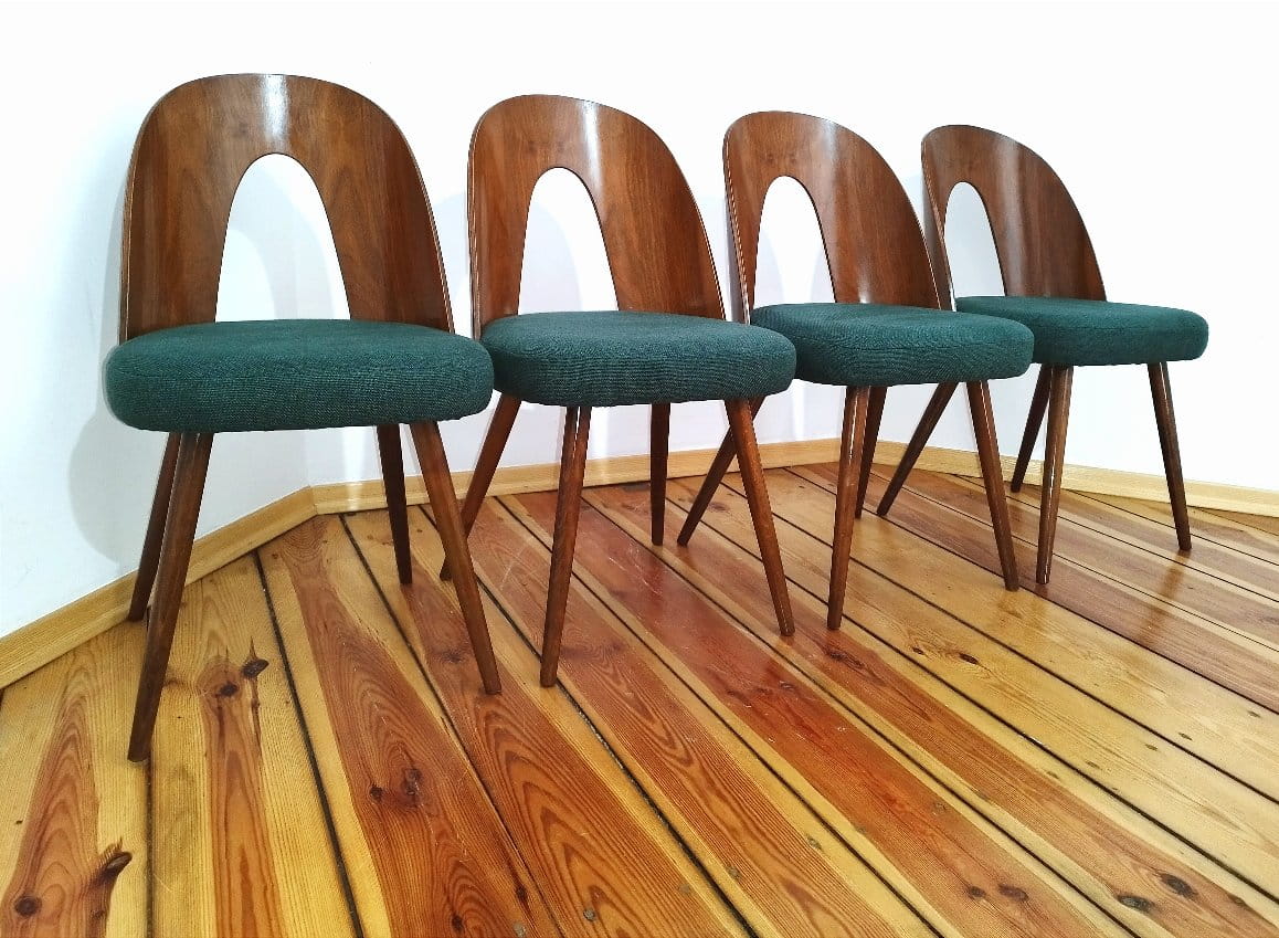 Set of four chairs, designed by A. Suman, Tatra Nabytok, Czechoslovakia, 60s