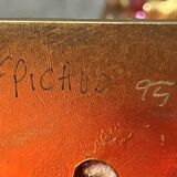 Fabienne Picaud: pink glass vase with amber applied decorations