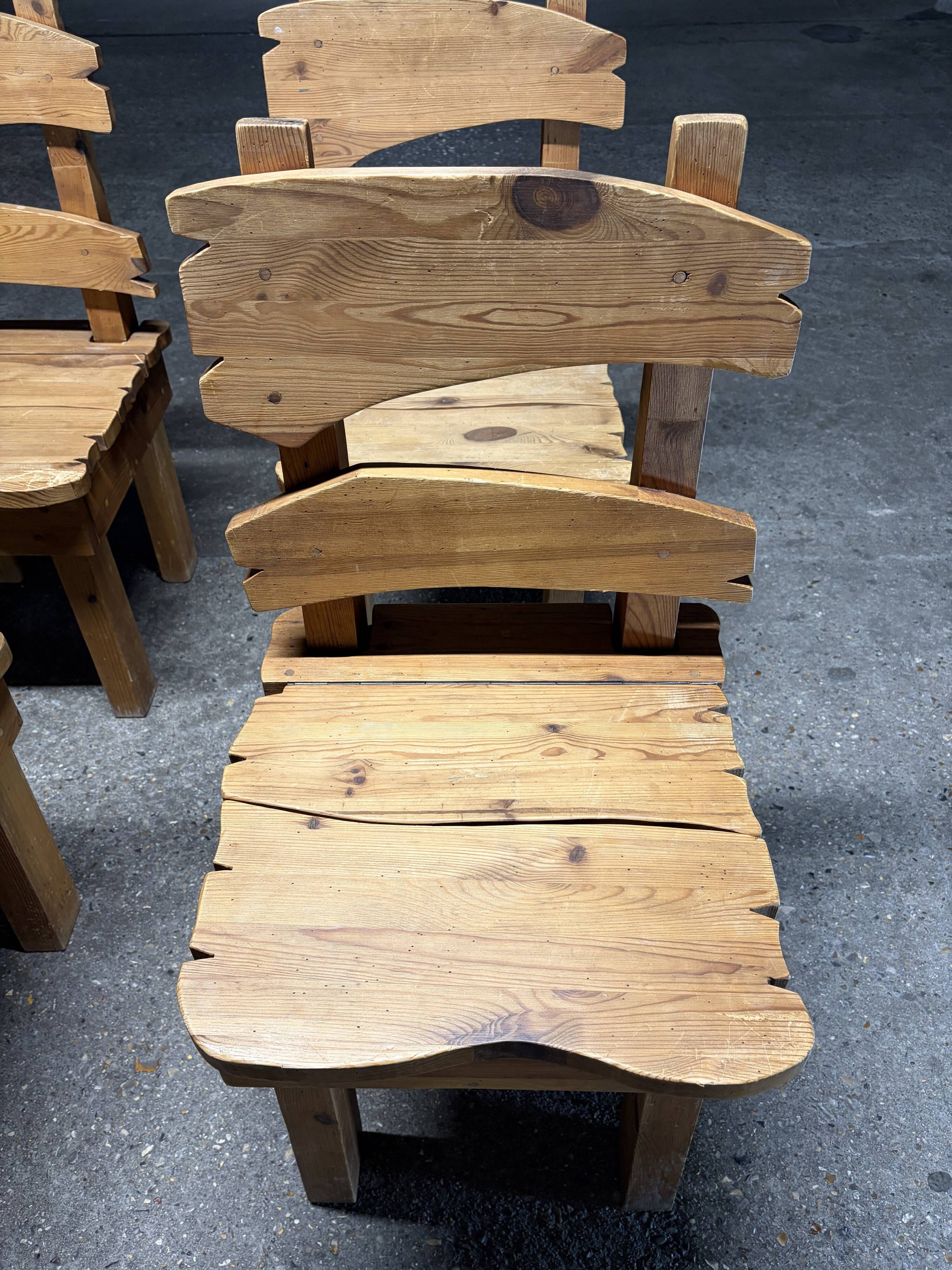 Lot de 4 chaises de montagne, 1970