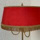Vintage brass floor lamp in scale and opaline 1950
