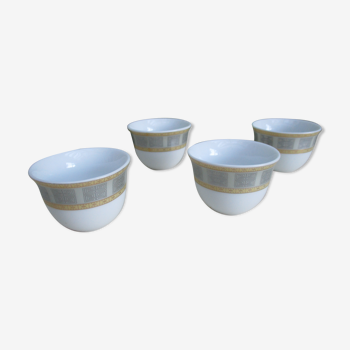 Set de 4 mini bols porcelaine fine Chine Baotai