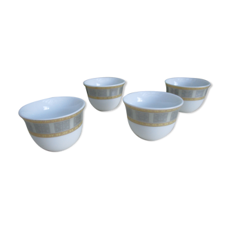 Set de 4 mini bols porcelaine fine Chine Baotai