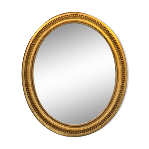 Miroir ovale en bois - xixe style