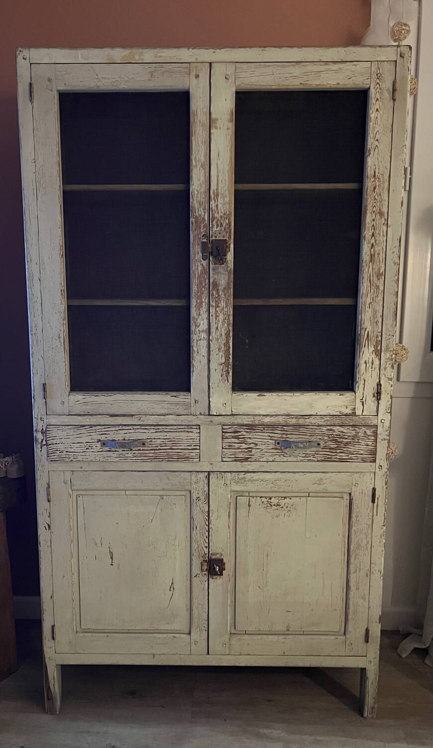 Buffet, dresser, pantry in patinated wood