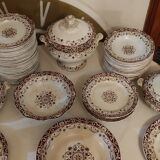 Ancien Service vaisselle Jules Vieillard Bordeaux, modèle Louis XV, 73 pièces