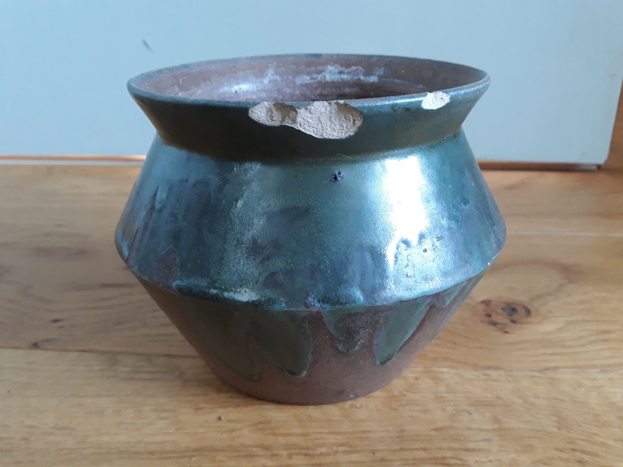 Vase pot en céramique signé C. Greber