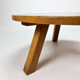 Table basse moderniste en chêne, années 1960