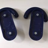 Patère porte manteau Arco bleu vintage design Italy Luigi Caramella