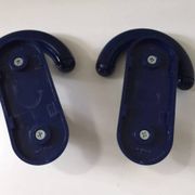 Arco coat rack blue vintage design Italy Luigi Caramella