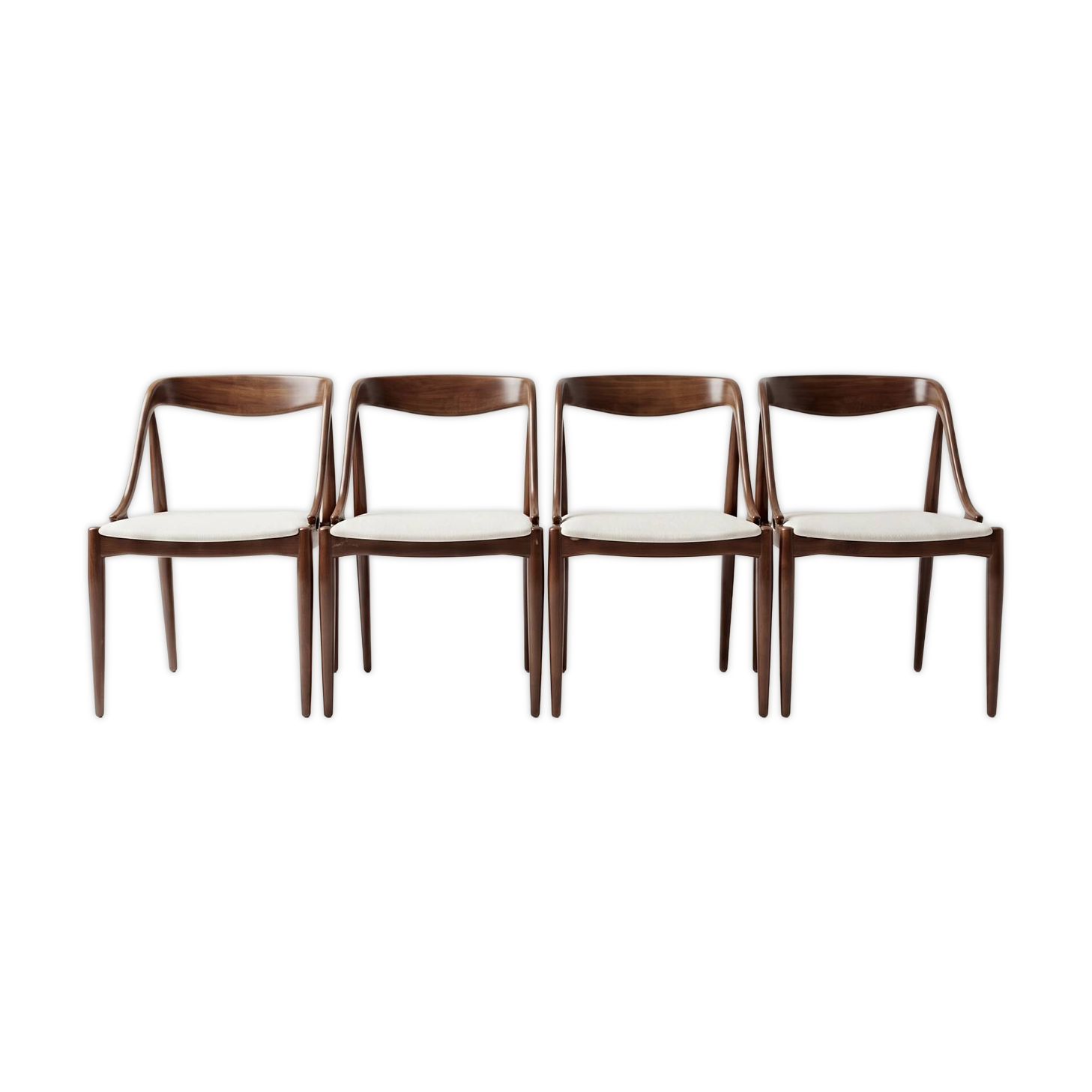 Set of 4 vintage Scandinavian chairs by Johannes Andersen - 1960