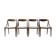 Set of 4 vintage Scandinavian chairs by Johannes Andersen - 1960