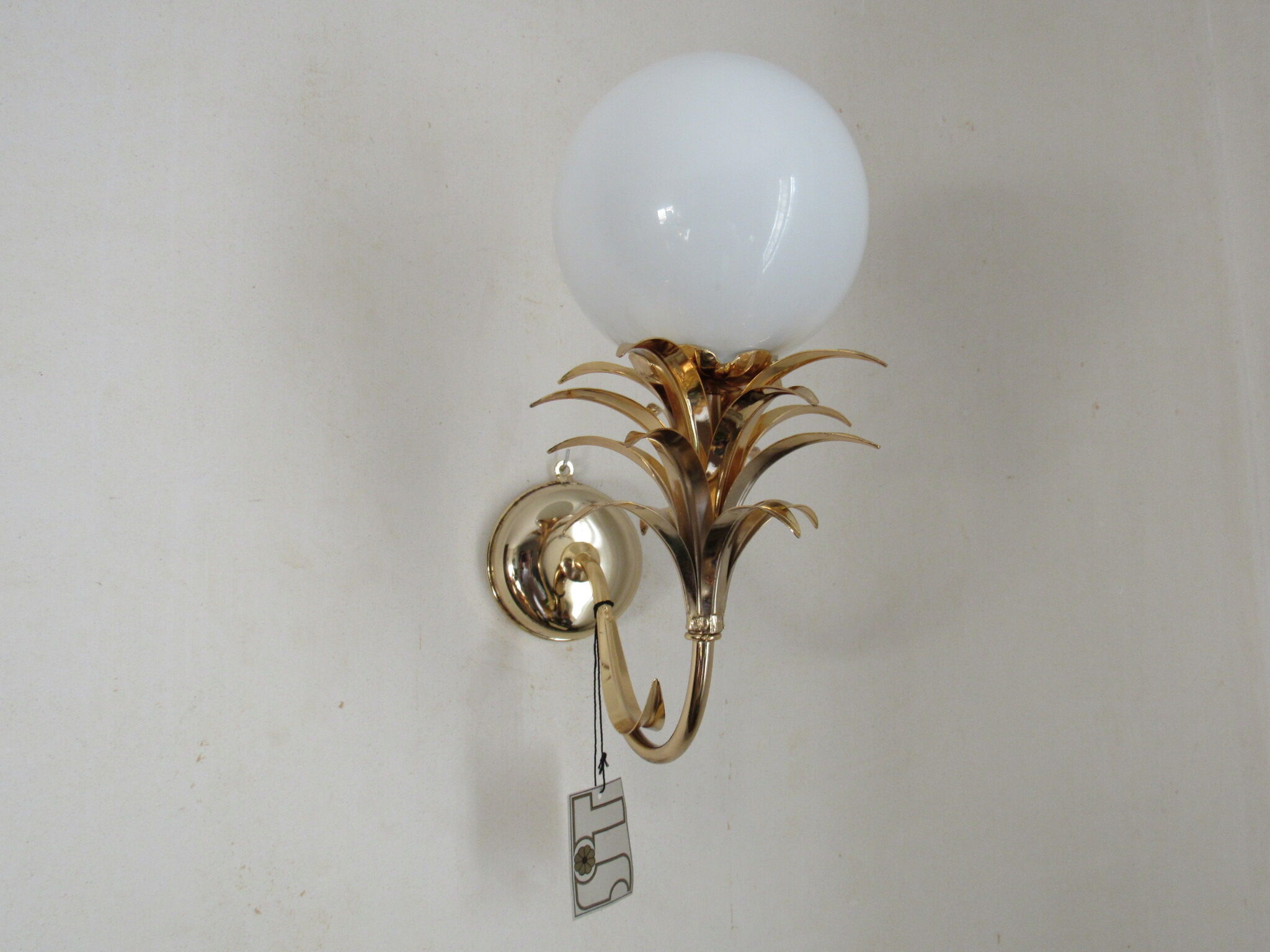 Luminaire wall lamp golden palm tree Sergio Terzani numbered