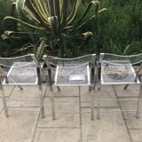 Vintage plexiglass folding chairs