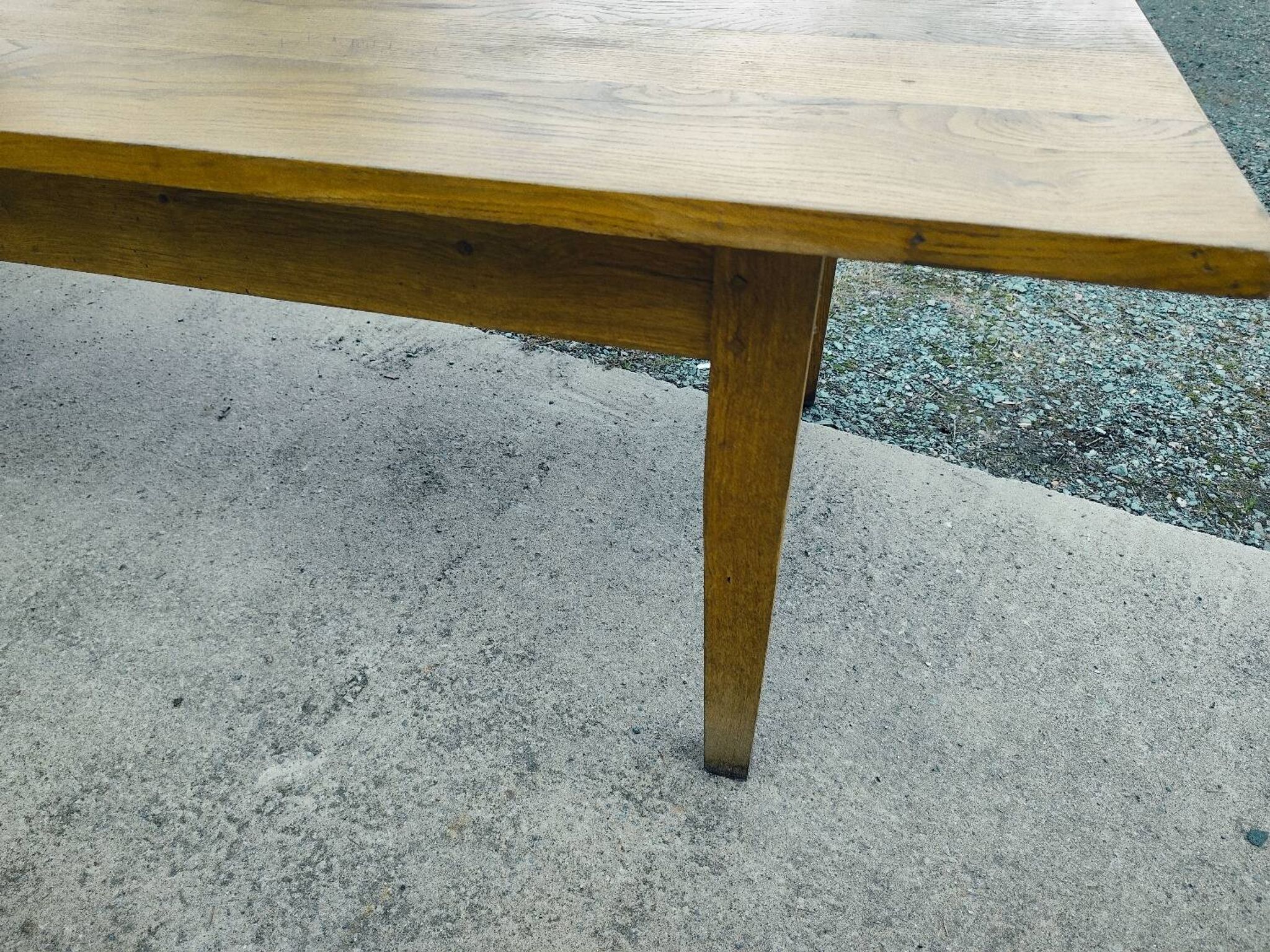 Duo table de ferme XXL 320 cm chêne pieds fuseaux