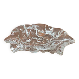 Frosted glass bowl with snail patterns, 1960s.