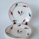 Set of 6 Givors dessert plates, Perce-Neige model, 1950