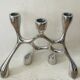 Vintage aluminium cast iron candlestick