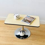 Vintage coffee table chrome tulip foot