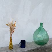 Grande dame Jeanne en verre vert