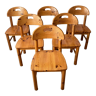 6 style pine chairs
