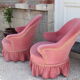 Pair of pink velvet toad armchairs