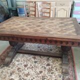 Rectangular table with extensions