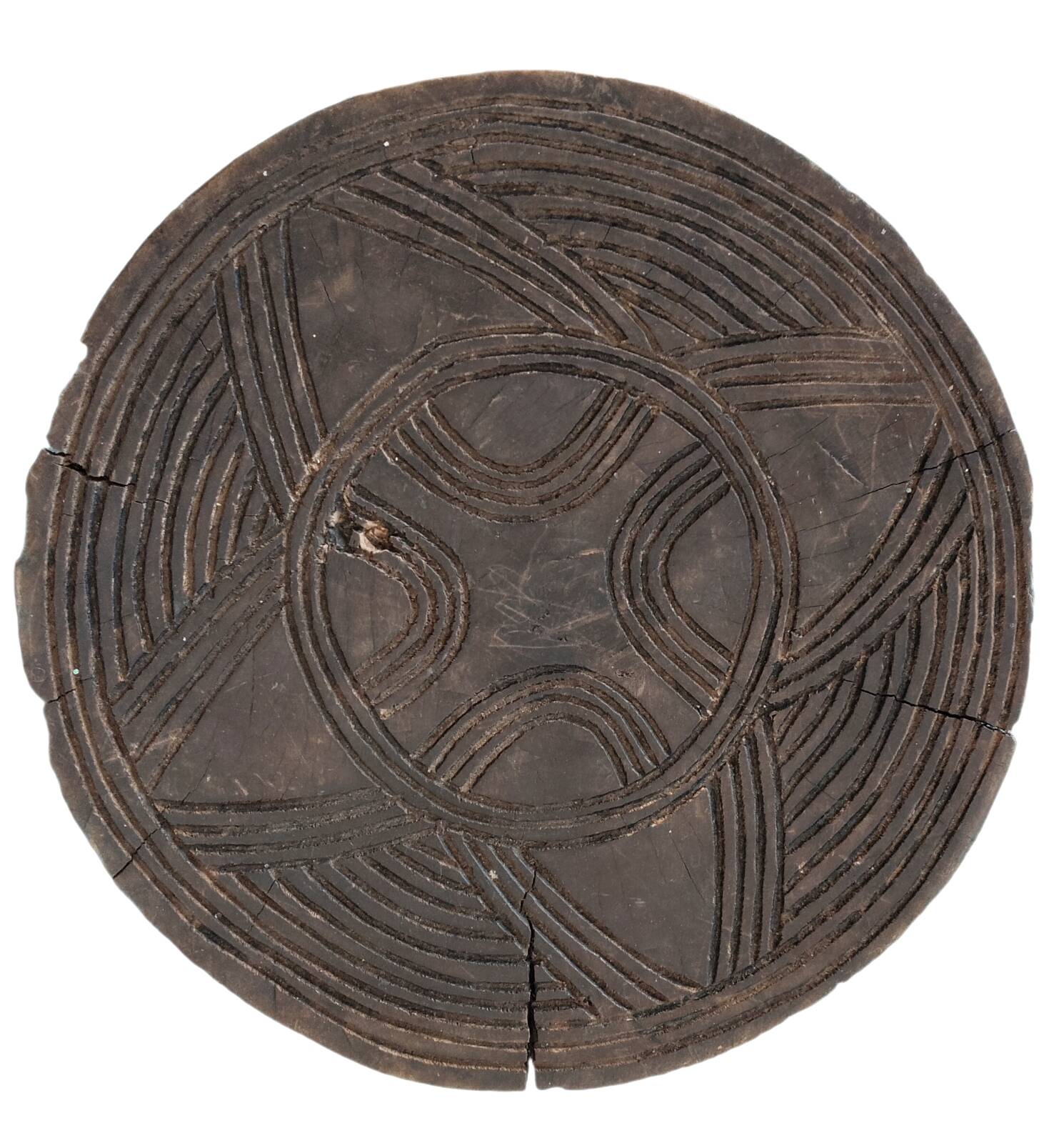 Ancient Dogon African Stool in carved solid wood - Mali