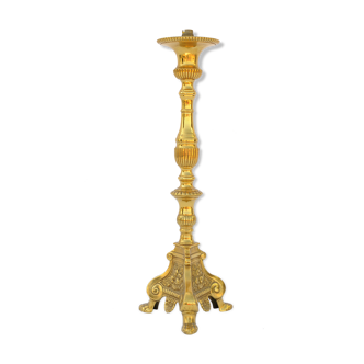 Electrified gilded bronze candle