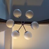 Italian chandelier 6 lights space age