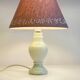 Lampe marbre blanc et lin vintage