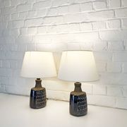 Paire de petites lampes en grès bleu Søholm par Einar Johansen Danemark