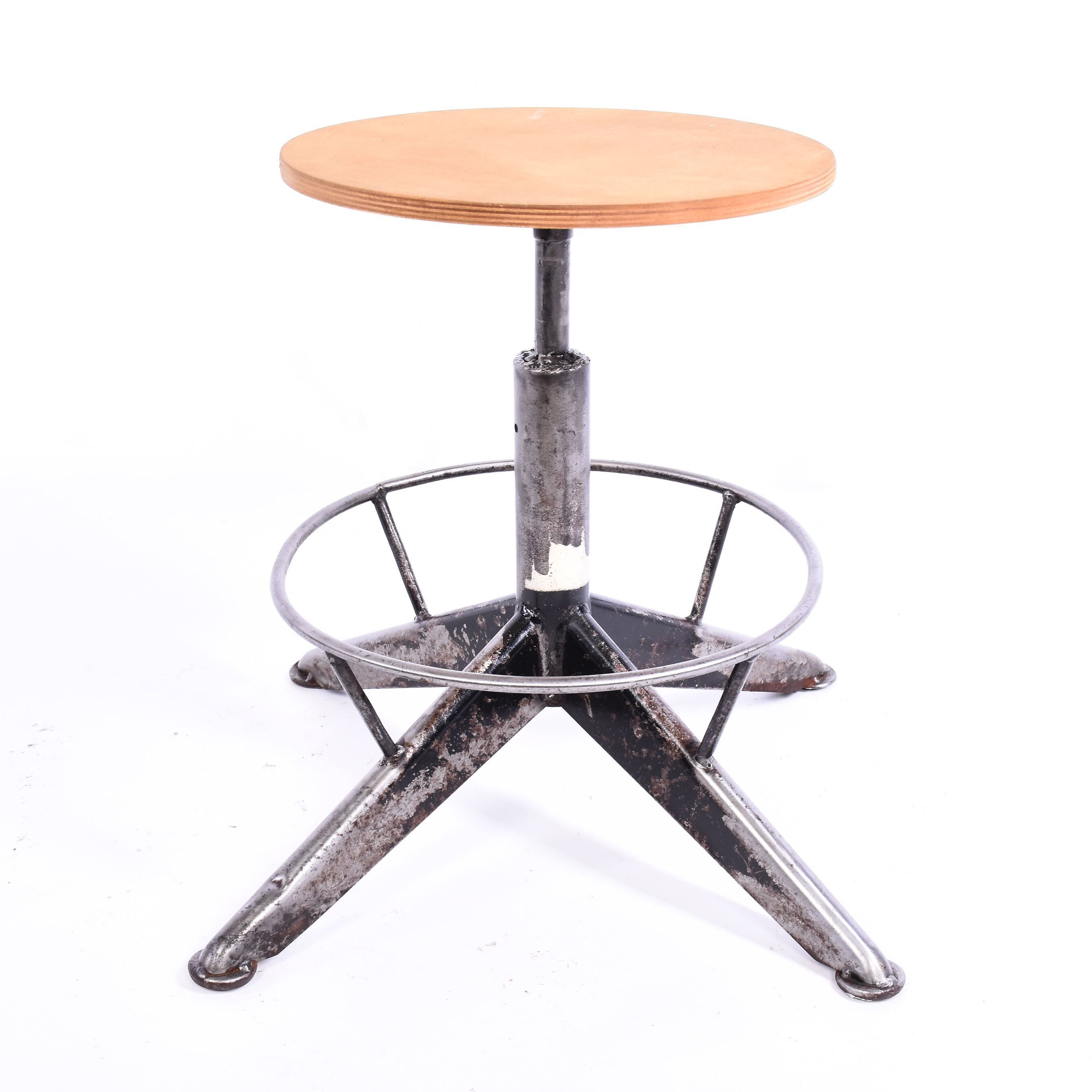 Vintage steel stool
