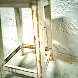 Former white painter stool