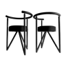 Black metal chairs "Miss Dorn" Philippe Starck , publisher Disform 1981