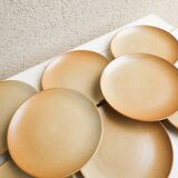 Set of 8 CNP Village stoneware dessert plates
