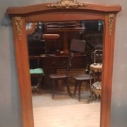 Mirroir biseauté, cadre en bois